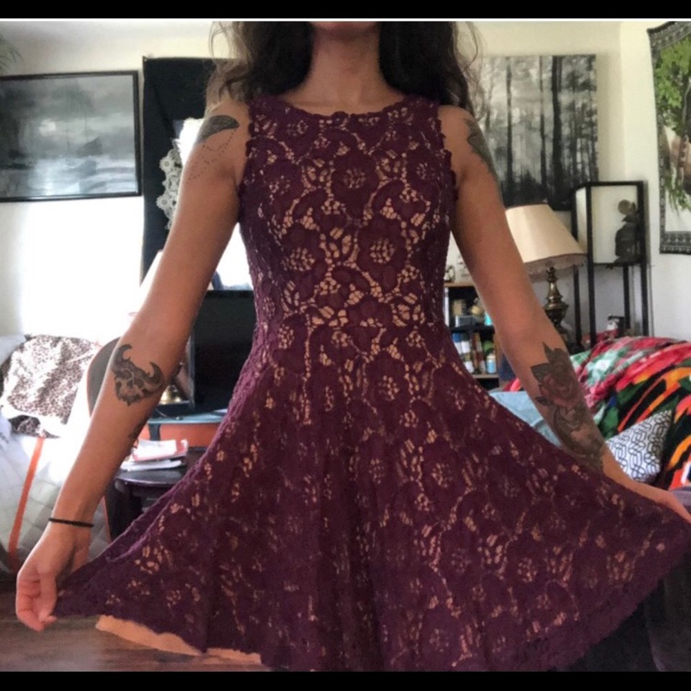 Burgundy dress/Never worn